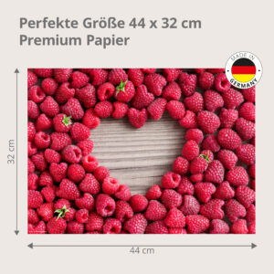 Himbeeren in Love - Tischset Papier – Bild 3