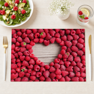 Himbeeren in Love - Tischset Papier – Bild 1