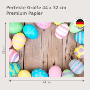 Ostern – Bunte Ostereier Rahmen - Tischset Papier – Bild 3