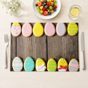 Ostern – Ostereier-Kekse - Tischset Papier – Bild 1