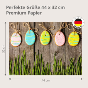 Ostern – Osterkekse an der Schnur - Tischset Papier – Bild 3