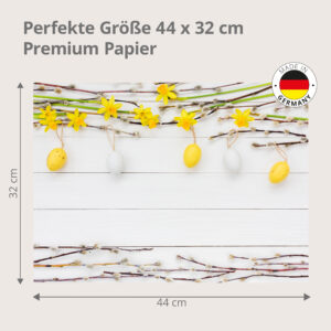 Ostern – Ostereier am Weidezweig - Tischset Papier – Bild 3
