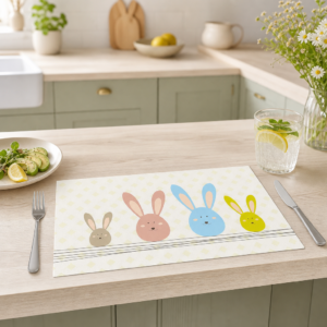 Ostern – Hasen-Familie - Tischset Papier – Bild 2