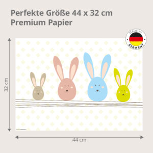 Ostern – Hasen-Familie - Tischset Papier – Bild 3