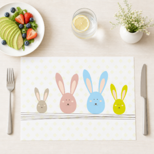 Ostern – Hasen-Familie - Tischset Papier – Bild 1