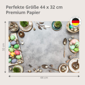 Ostern – Elegantes Oster-Gedeck - Tischset Papier – Bild 3
