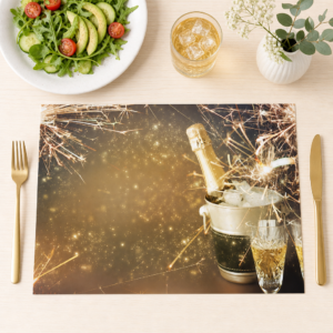 Silvester – Champagner im Kübel - Tischset Papier – Bild 1