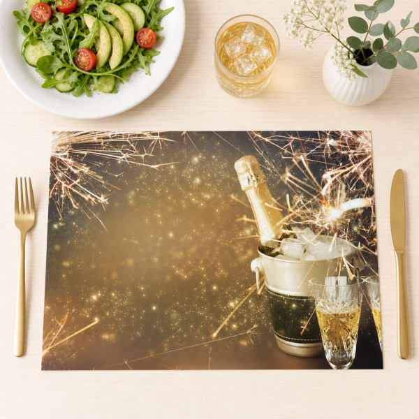 Silvester – Champagner im Kübel - Tischset Papier