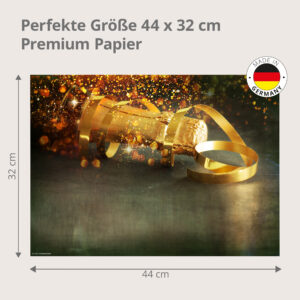 Silvester – Champagner-Korken - Tischset Papier – Bild 3