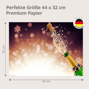 Silvester – Korkenknallen - Tischset Papier – Bild 3