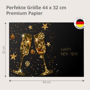 Silvester – Happy New Year – Papiertischsets Großpackung – Bild 3