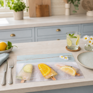 Sommer – Frucht-Eis am Stiel - Tischset Papier – Bild 2