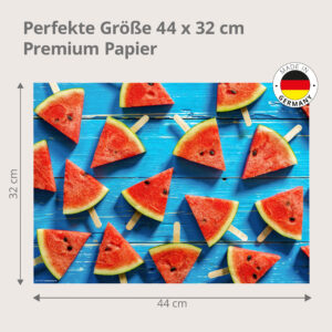 Sommer – Wassermelone am Stiel - Tischset Papier – Bild 3