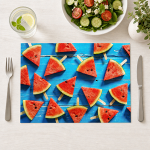 Sommer – Wassermelone am Stiel - Tischset Papier – Bild 1