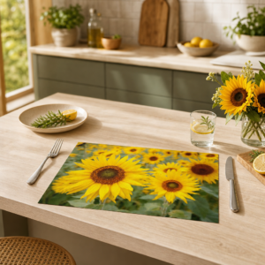 Sonnenblumenfeld - Tischset Papier – Bild 2