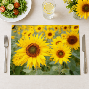 Sonnenblumenfeld - Tischset Papier – Bild 1