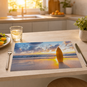 Surfbrett am Strand - Tischset Papier – Bild 2
