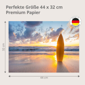 Surfbrett am Strand - Tischset Papier – Bild 3