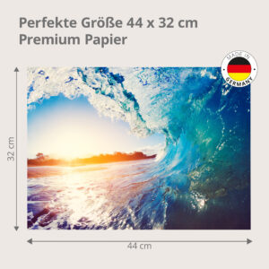 Welle im Sonnenuntergang - Tischset Papier – Bild 3