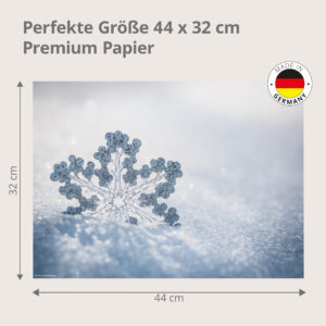 Eiskristall Schneeflocke – Papiertischsets Großpackung – Bild 3