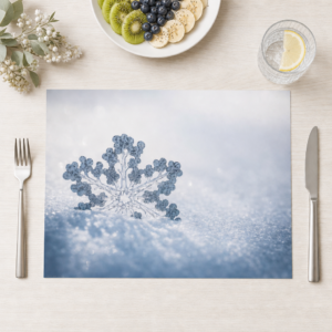 Eiskristall Schneeflocke – Papiertischsets Großpackung – Bild 1