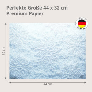 Schneeflocken Muster Schnee Weiß - Tischset Papier – Bild 3