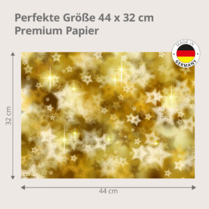 Weihnachten – Goldene Sterne - Tischset Papier – Bild 3