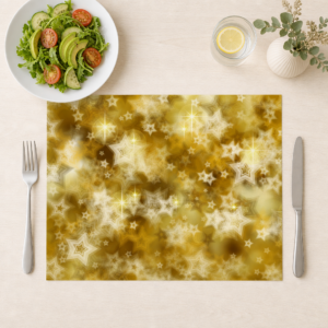 Weihnachten – Goldene Sterne - Tischset Papier – Bild 1