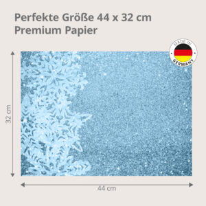 Schneeflocken links - Tischset Papier – Bild 3