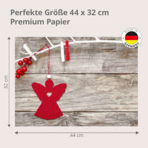 Roter Engel am Ast - Tischset Papier – Bild 3