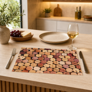 Wein – Weinkorken Jahrgänge Fullframe - Tischset Papier – Bild 2