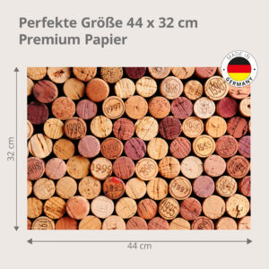 Wein – Weinkorken Jahrgänge Fullframe - Tischset Papier – Bild 3