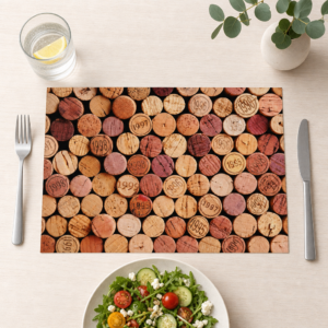 Wein – Weinkorken Jahrgänge Fullframe - Tischset Papier – Bild 1