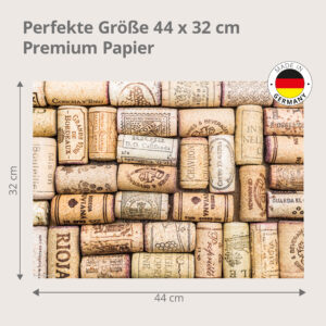 Wein – Korken Beschriftet Rioja Bordeaux Fullframe - Tischset Papier – Bild 3