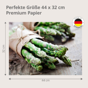 Spargel – Grüner Bund Papier Holz – Papiertischsets Großpackung – Bild 3