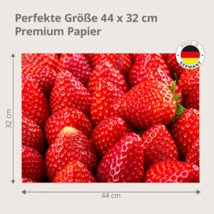 Erdbeeren – Viele Rote Erdbeeren Fullframe - Tischset Papier – Bild 3