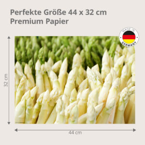 Spargel – Weißer und Grüner Spitzen Fullframe - Tischset Papier – Bild 3