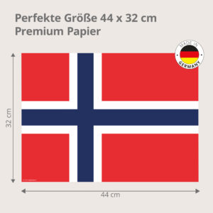 Flagge – Norwegen - Tischset Papier – Bild 3
