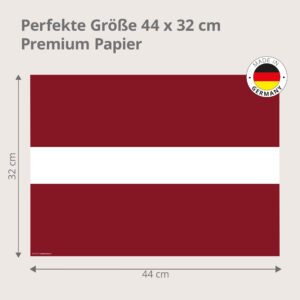 Flagge – Lettland - Tischset Papier – Bild 3