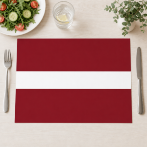 Flagge – Lettland - Tischset Papier – Bild 1