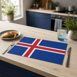 Flagge – Island Nordkreuz - Tischset Papier – Bild 2