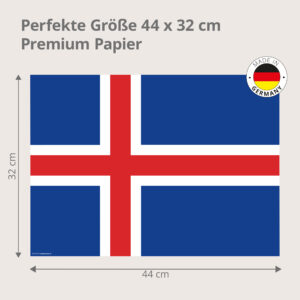 Flagge – Island Nordkreuz - Tischset Papier – Bild 3