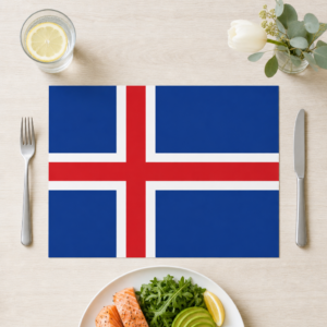 Flagge – Island Nordkreuz - Tischset Papier – Bild 1