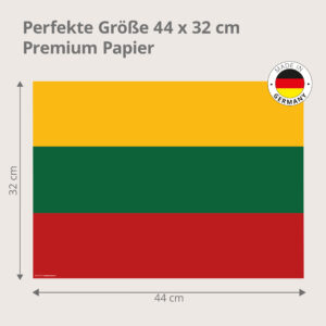 Flagge – Litauen - Tischset Papier – Bild 3