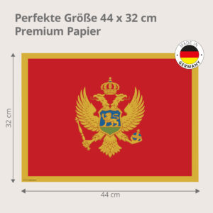 Flagge – Montenegro - Tischset Papier – Bild 3