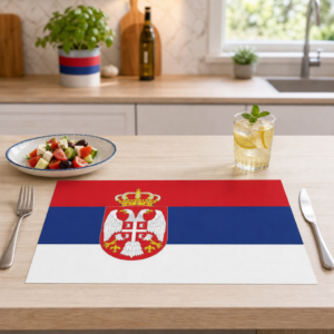 Flagge – Serbien - Tischset Papier – Bild 2