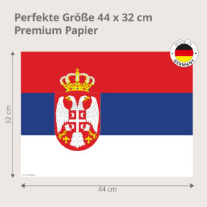 Flagge – Serbien - Tischset Papier – Bild 3
