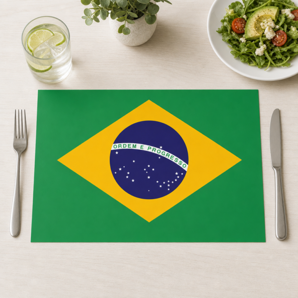 Flagge – Brasilien - Tischset Papier