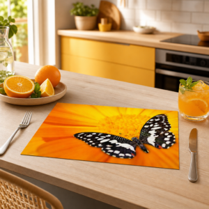 Schmetterling auf Orangeblüte - Tischset Papier – Bild 2