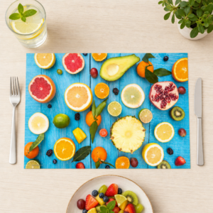 Sommerfrisches Obst - Tischset Papier – Bild 1